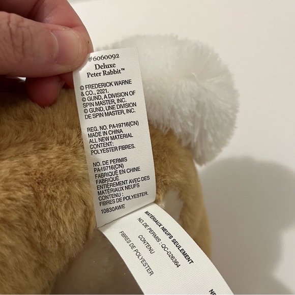 Gund Deluxe Peter Rabbit Beatrix Potter Plush Stuffed Animal Toy Bunny 6060092 - Picture 13 of 13